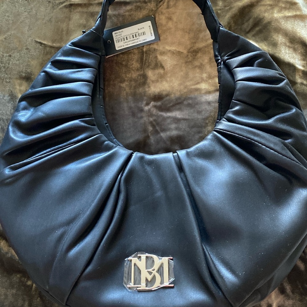 Steal of a Deal! NWT Badgley Mischka vegan leather black purse